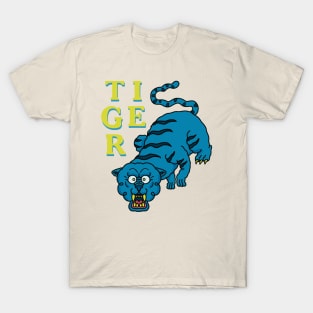 Japanese Tattoo style blue Tiger T-Shirt